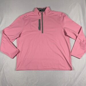 RLX Ralph Lauren Golf Quarter Zip Performance Pullover XXL Pink Long Sleeve Top